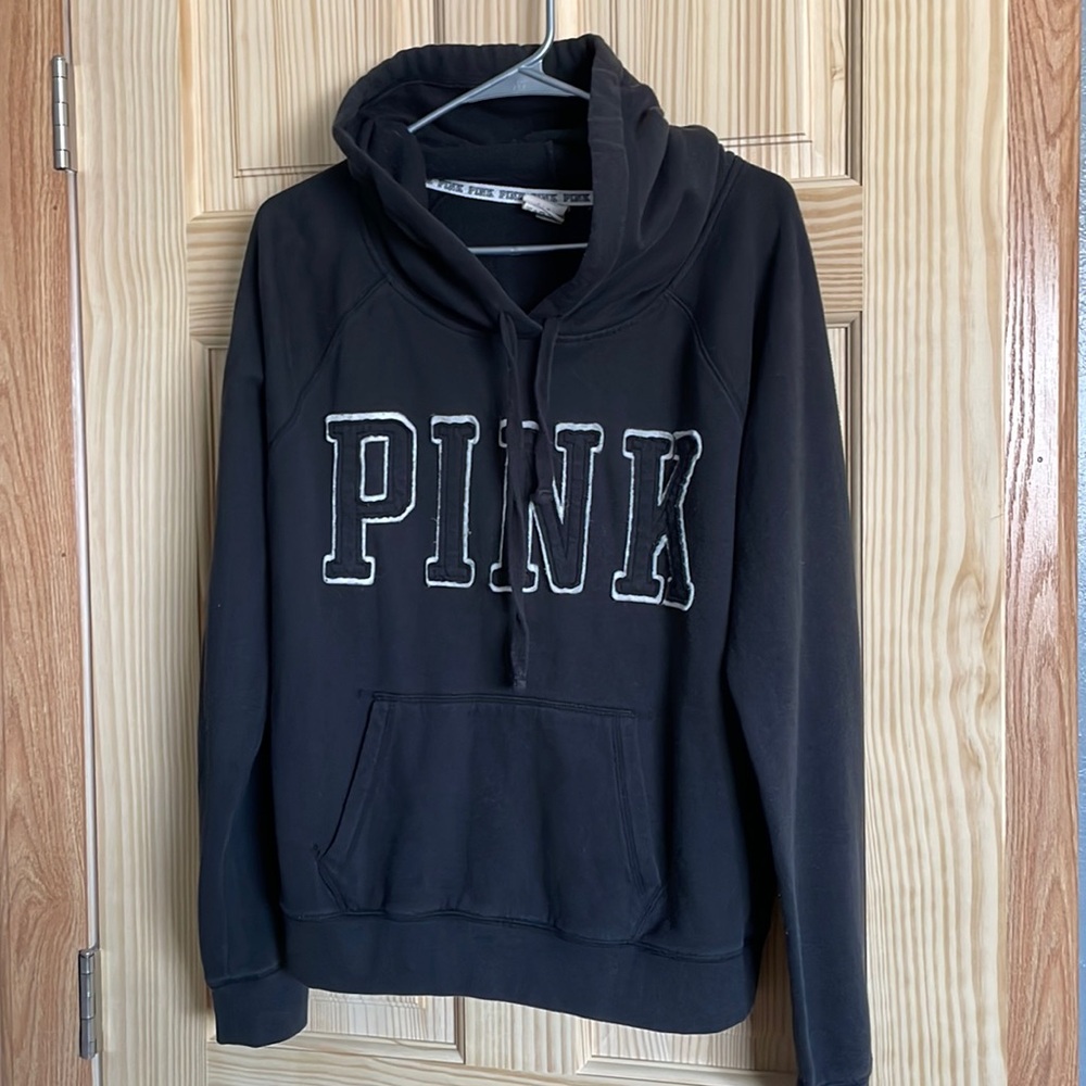 VICTORIAS SECRET PINK Black and white hoodie | Size L | In great condition